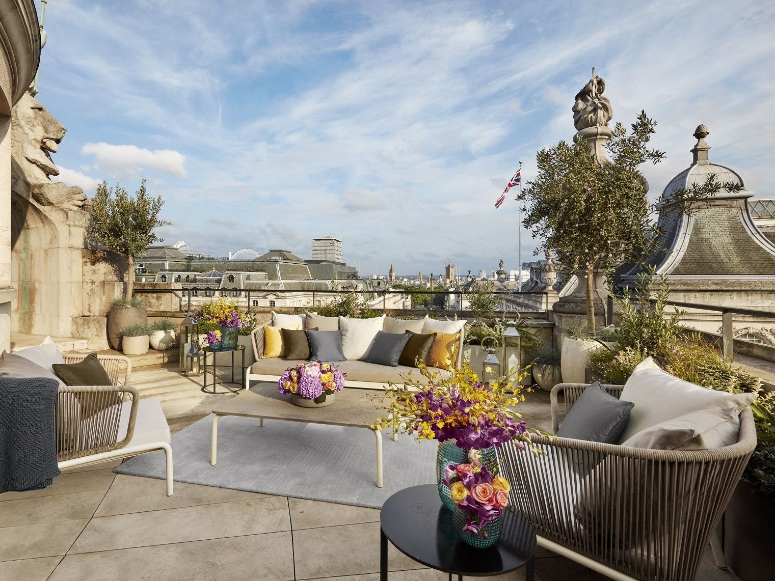 Dome penthouse hotel cafe royal london terrace view